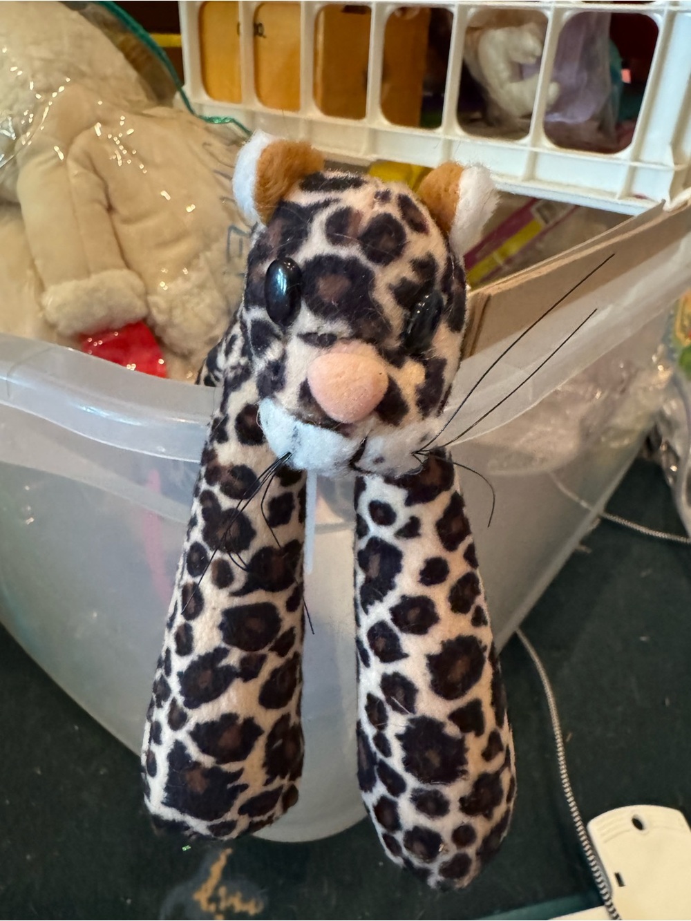 Plush Leopard Print Kids - Brown/White stuffed animal